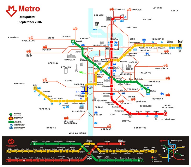 Скачать подробную карту метро Праги(.pdf, 1.9 Мб. 
